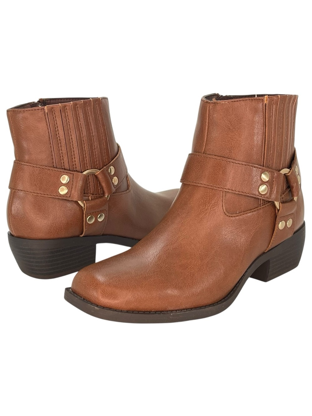 Sun + Stone Westinn Brown faux Leather Womens Ankle Boots Size 6M - Picture 9 of 11